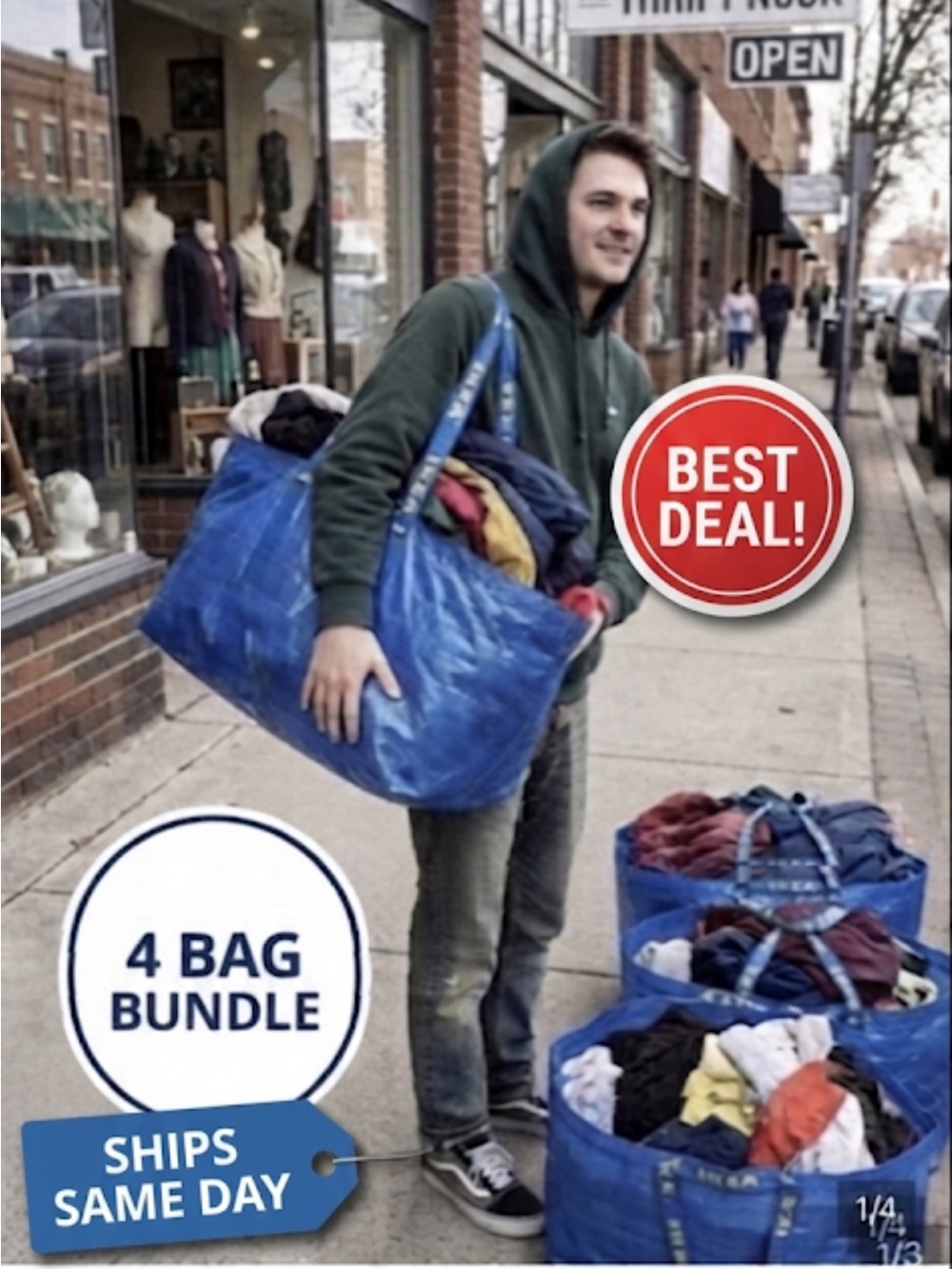 IKEA Frakta Bags, 4 bags included, New moving bags